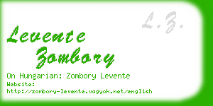 levente zombory business card